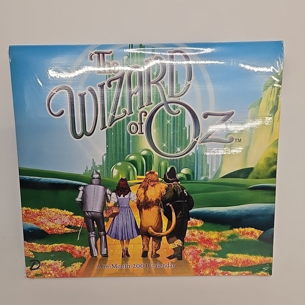 The Wizard of OZ 2001 monthly‎ wall calendar Sealed